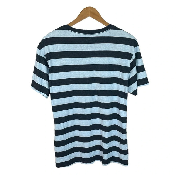 TS276 Mens GAP Jeans Brand Casual Preppy Striped Pocket T Shirt L - Picture 4 of 5